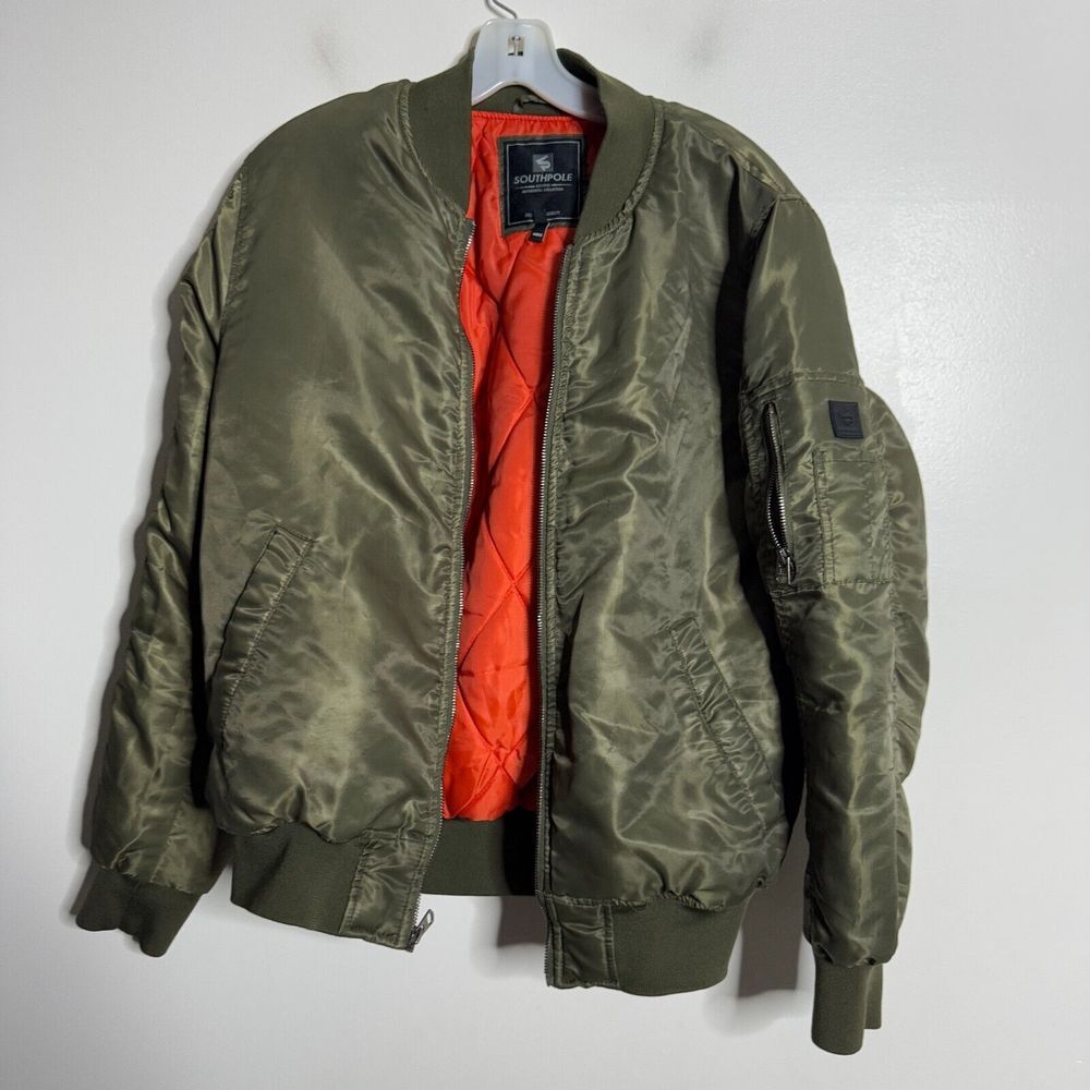 Southpole Jacket Mens Small Green‎ Satin